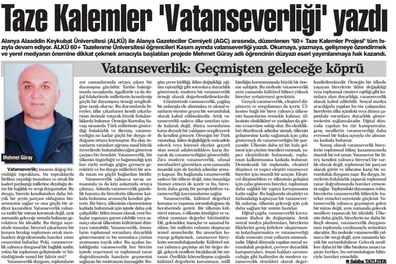 60+ TAZE KALEMLERİMİZİN KASIM AYI ESERLERİ