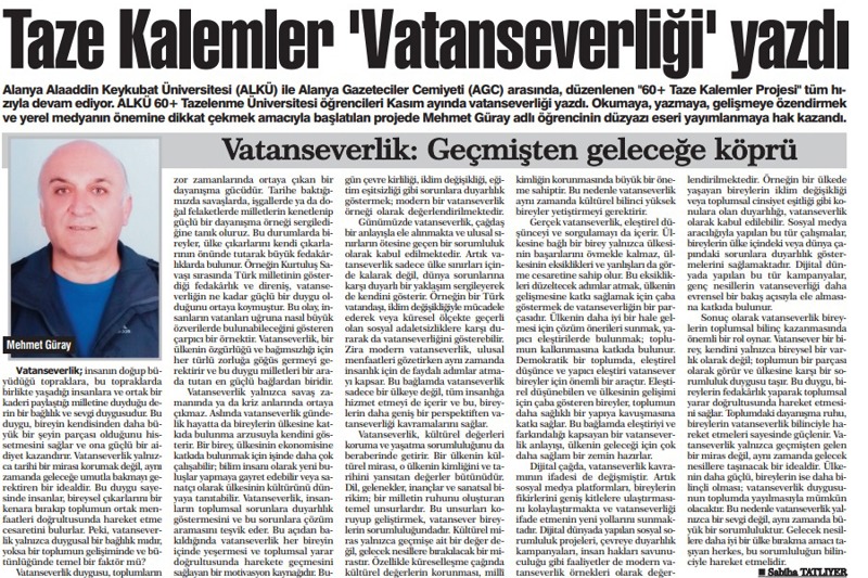 60+ TAZE KALEMLERİMİZİN KASIM AYI ESERLERİ