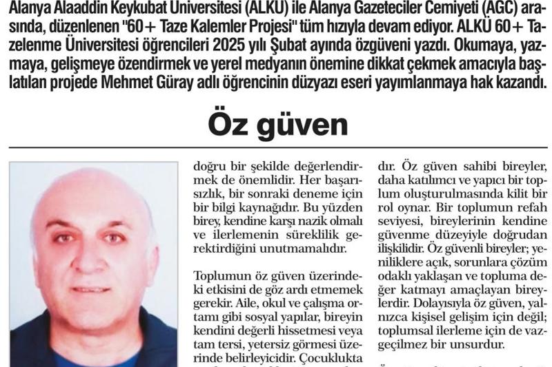 60+ TAZE KALEMLERİMİZİN ŞUBAT AYI ESERLERİ