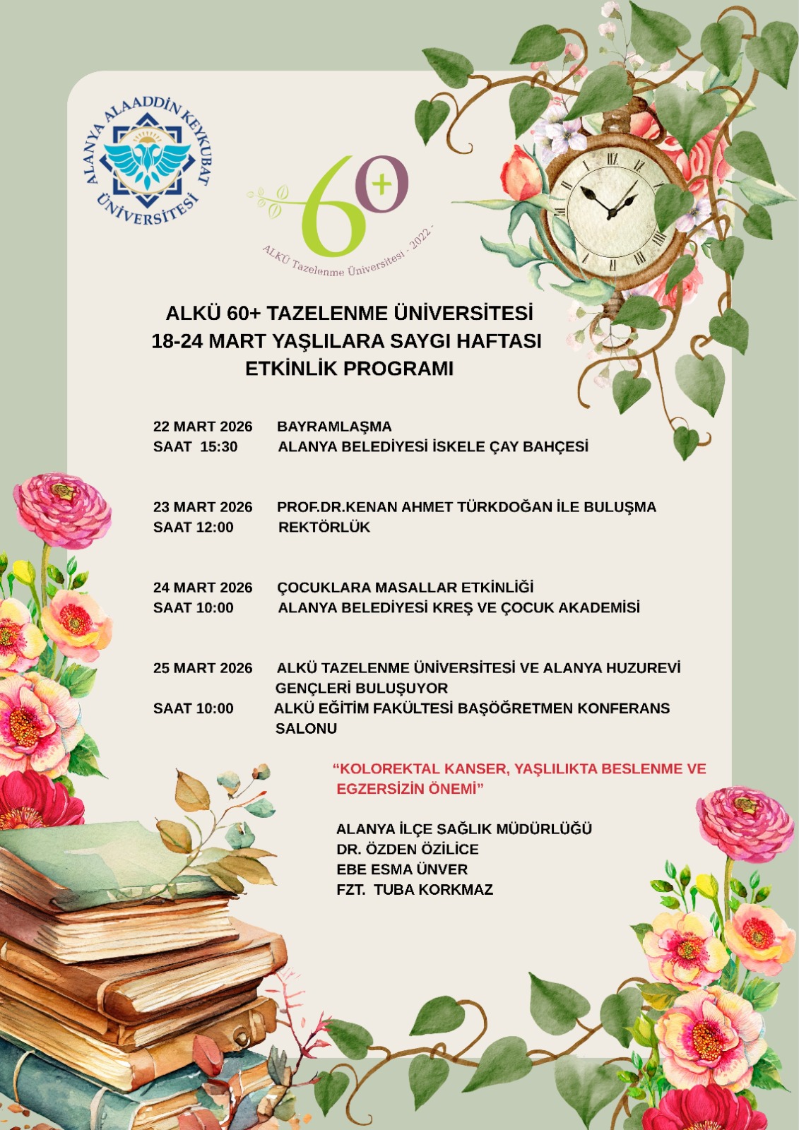 18-24 MART YAŞLILARA SAYGI HAFTASI 